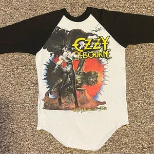 Vintage  1986 Ozzy Osbourne  Jersey.      Ultimate Sin Tour. Size Medium